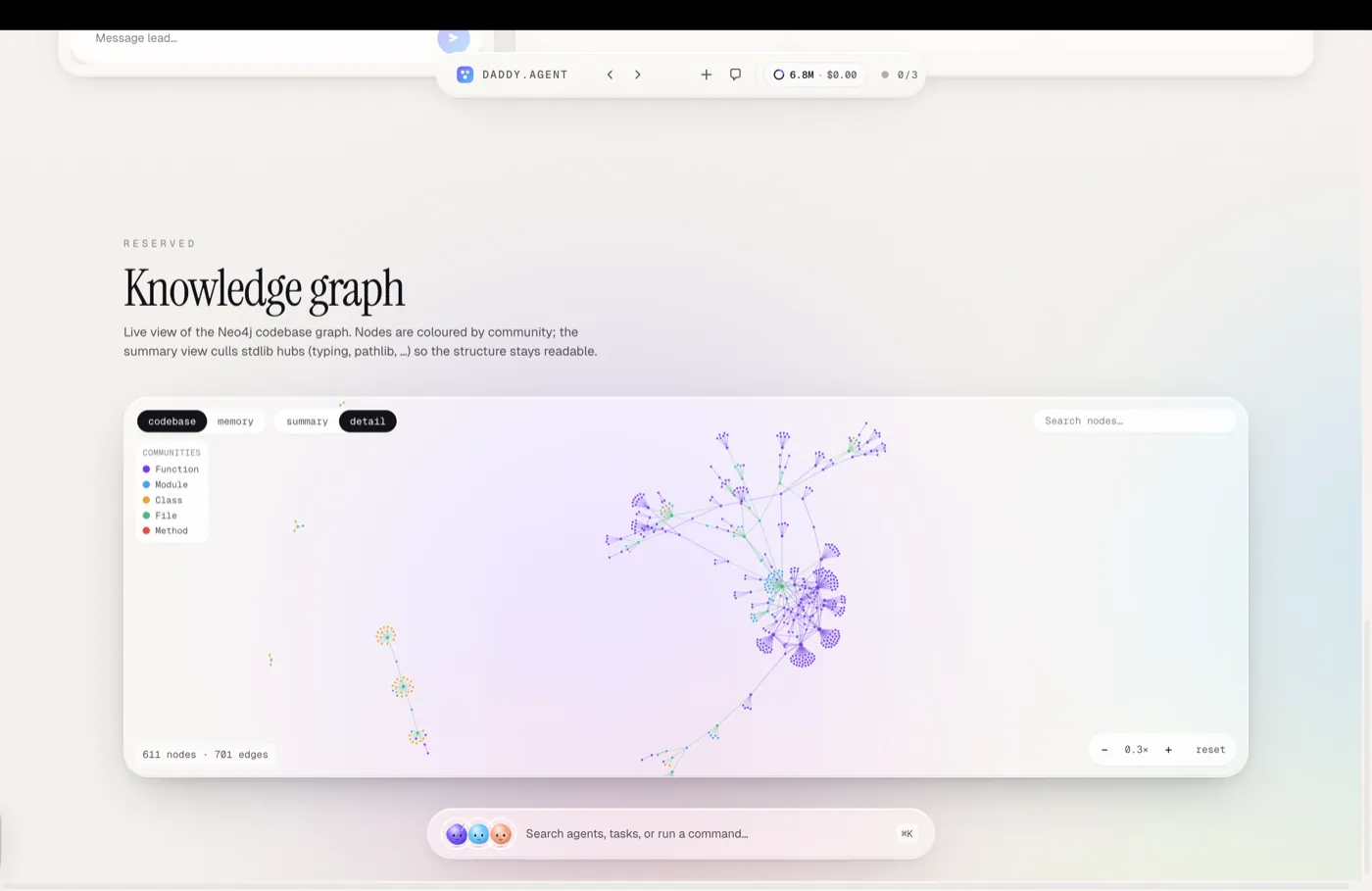 Daddy Agent interface